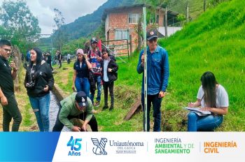 Estudiantes de Ingeniería Ambiental, Saneamiento e Ingeniería Civil enriquecen su formación con visita técnica al proyecto vial Popayán - Puracé